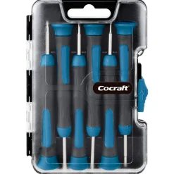 Cocraft presisjonsskrutrekker Phillips og spor, 6 deler