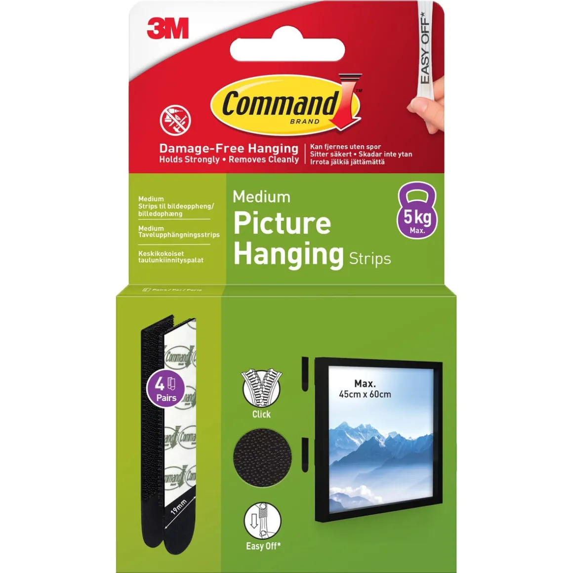 Command bildeopphenging selvklebende, 5 kg, 4-pakning