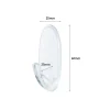 Command Medium selvklebende kroker transparente, 2-pack