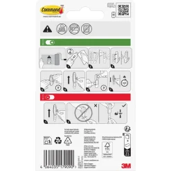 Command selvklebende strips M, transparent, 900 gram, 8-pakning