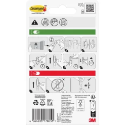 Command selvklebende strips L, transparent, 1,8 kg, 8-pakning