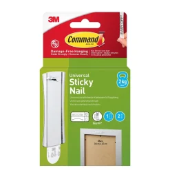 Command Sticky Nail selvheftende bildekrok, 2,2 kg