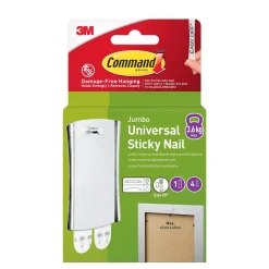 Command Sticky Nail selvheftende bildekrok, 3,6 kg