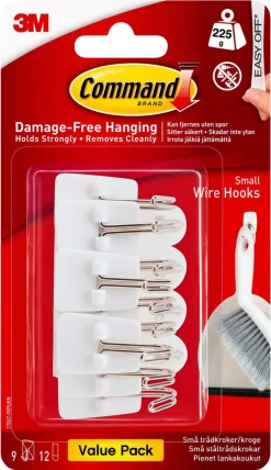 Command Value Pack selvheftende ståltrådkroker, små