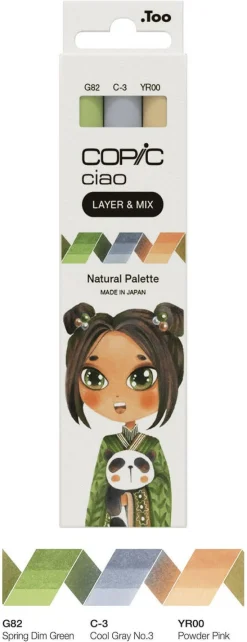 Copic Ciao Layer & Mix Natural Palette tusjer, 3-pakning