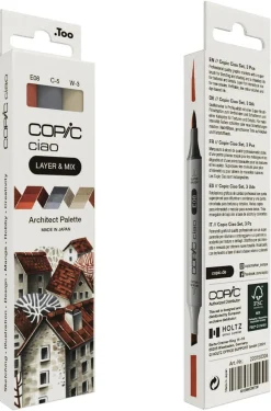 Copic Ciao Layer & Mix Architect Palette tusjer, 3-pakning