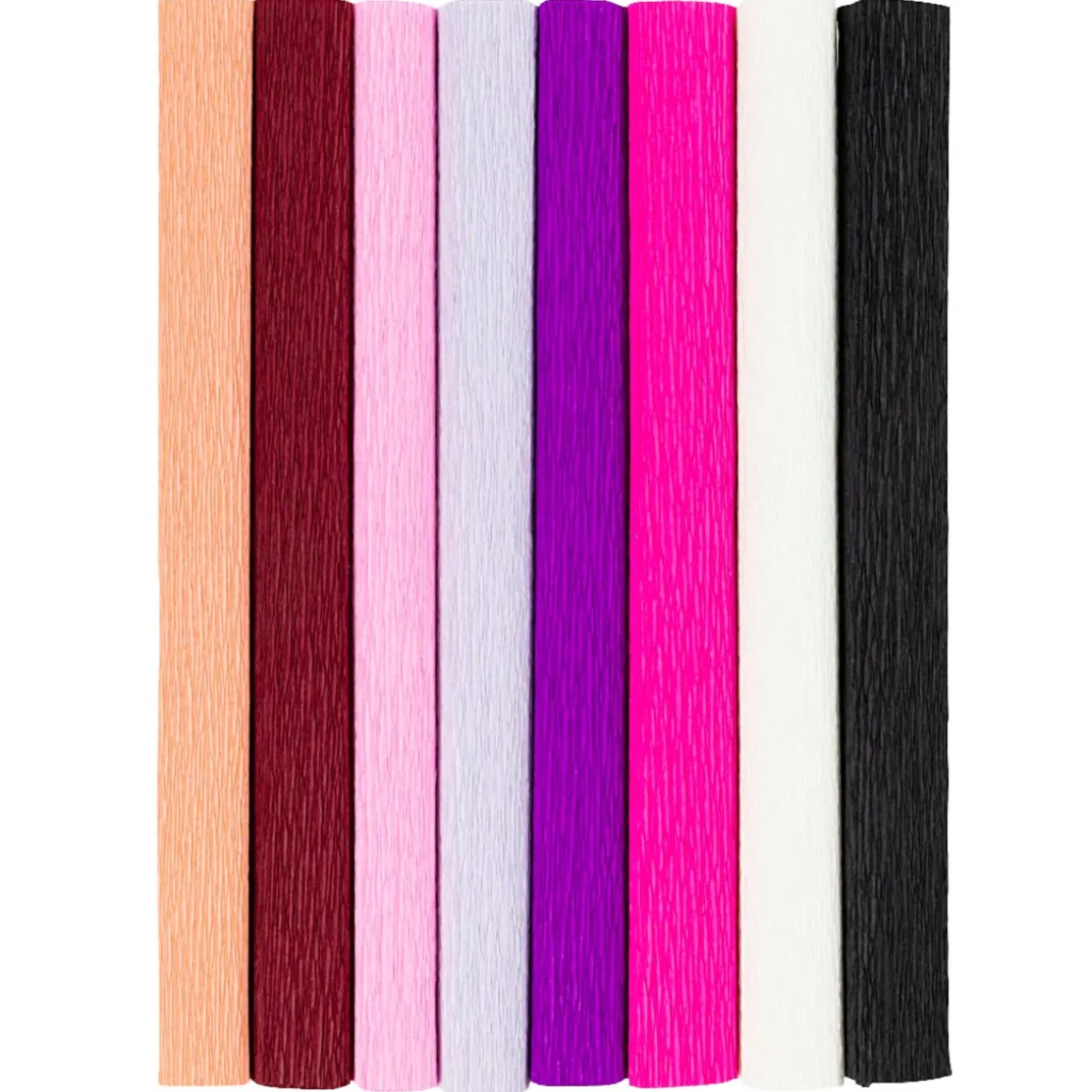 Creativ Company kreppapir strekkbart lilla/rosa 8-pakning