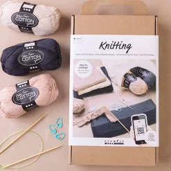 Creativ Company Start DIY Kit strikket oppvaskklut, nybegynner