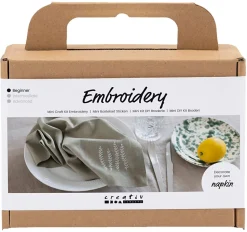 Creativ Company DIY Kit brodere serviett, nybegynner