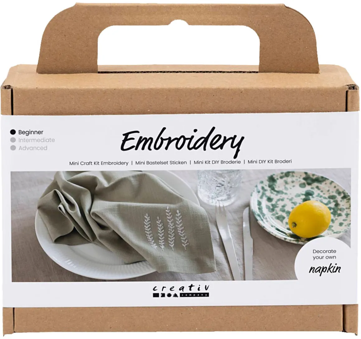 Creativ Company DIY Kit brodere serviett, nybegynner