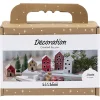 Creativ Company DIY-sett julepynt hus 5 stk