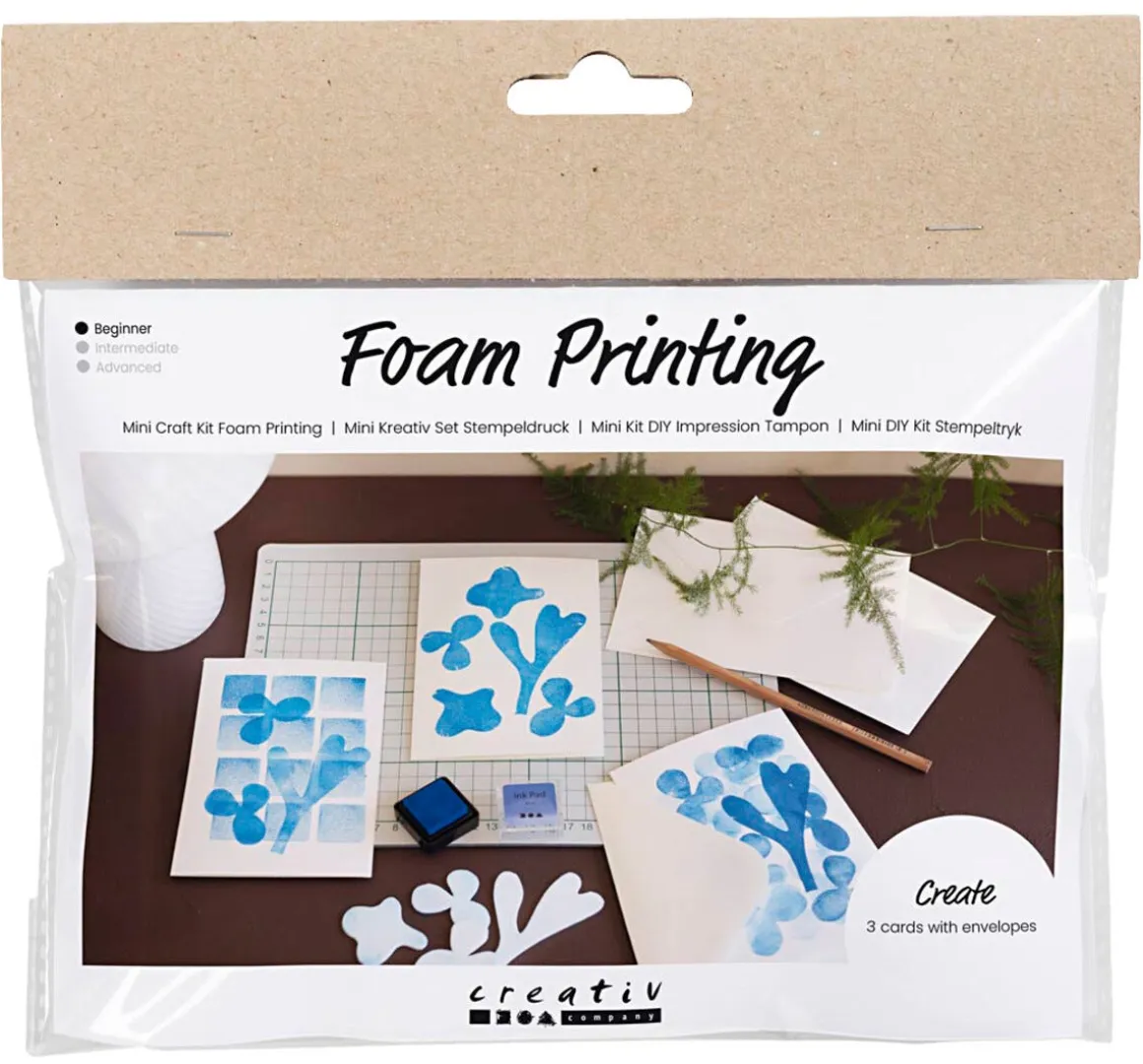 Creativ Company Mini DIY Kit stempeltrykk, 3 kort