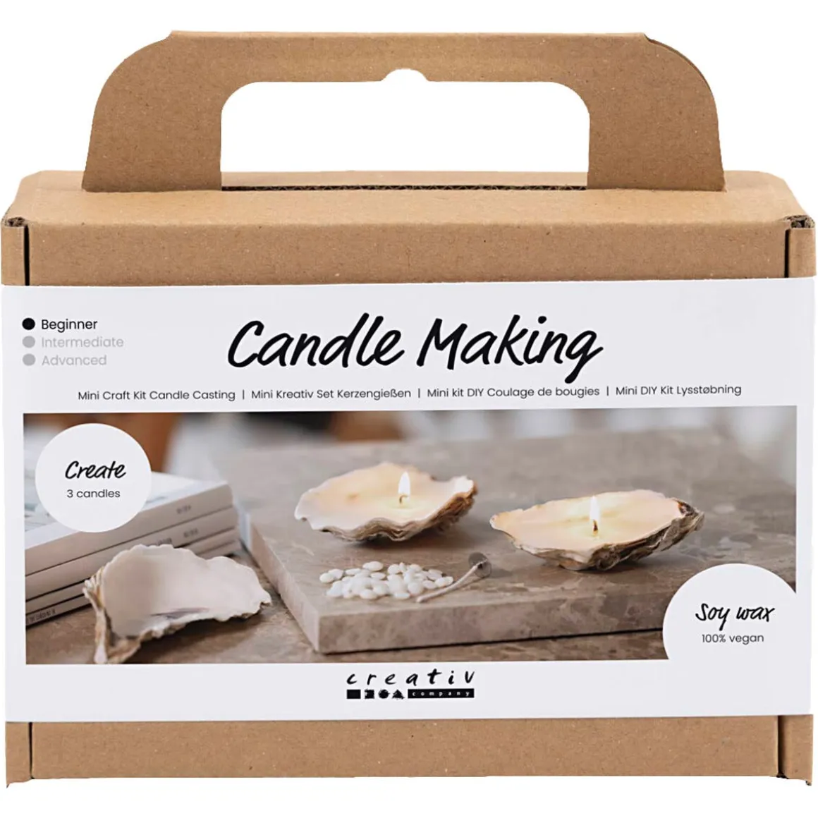 Creativ Company mini hobbysett lysstøping i østersskall
