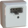 DCL-strømuttak for lampe i vegg, utenpåliggende