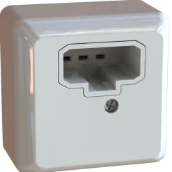 DCL-strømuttak for lampe i vegg, utenpåliggende