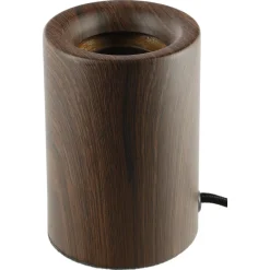 Deco bordlampe E27 metall med mørk treaktig fot, Northlight