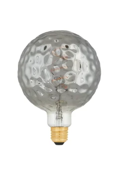 Dekorpære E27 med sotet glass, svart, 125 mm