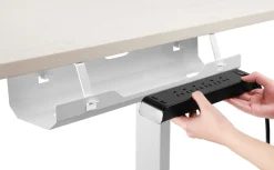 Deltaco Delo-0209s kabelkanal til skrivebord, hvit