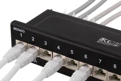 Deltaco PAN-213 Patch Panel 12xRJ45-porter