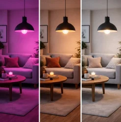 Deltaco Smart Home RGB LED-pære E27 wifi, 9 W