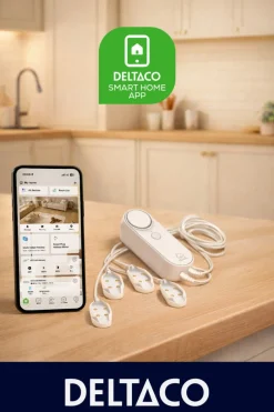 Deltaco Smart Home vannalarm med app og 4 sensorer