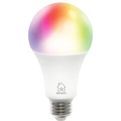 Deltaco Smart Home RGB LED-pære E27 wifi, 9 W, 3-pakning