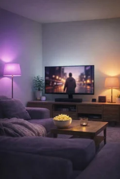Deltaco Smart  LED-illumpære RGB wifi, E14 4,9 W dimbar
