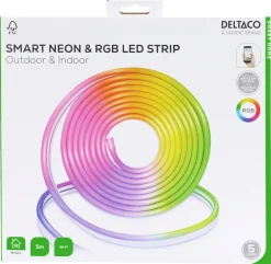 Deltaco Smart LED-list neon RGB utendørs, 5 meter