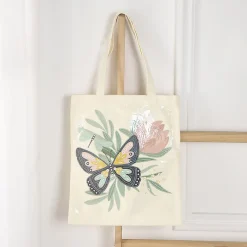 Diamond Painting-veske med sommerfugl DIY tøyveske