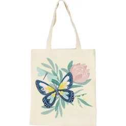 Diamond Painting-veske med sommerfugl DIY tøyveske