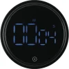Digital kjøkkentimer med magnet og bordstativ, svart