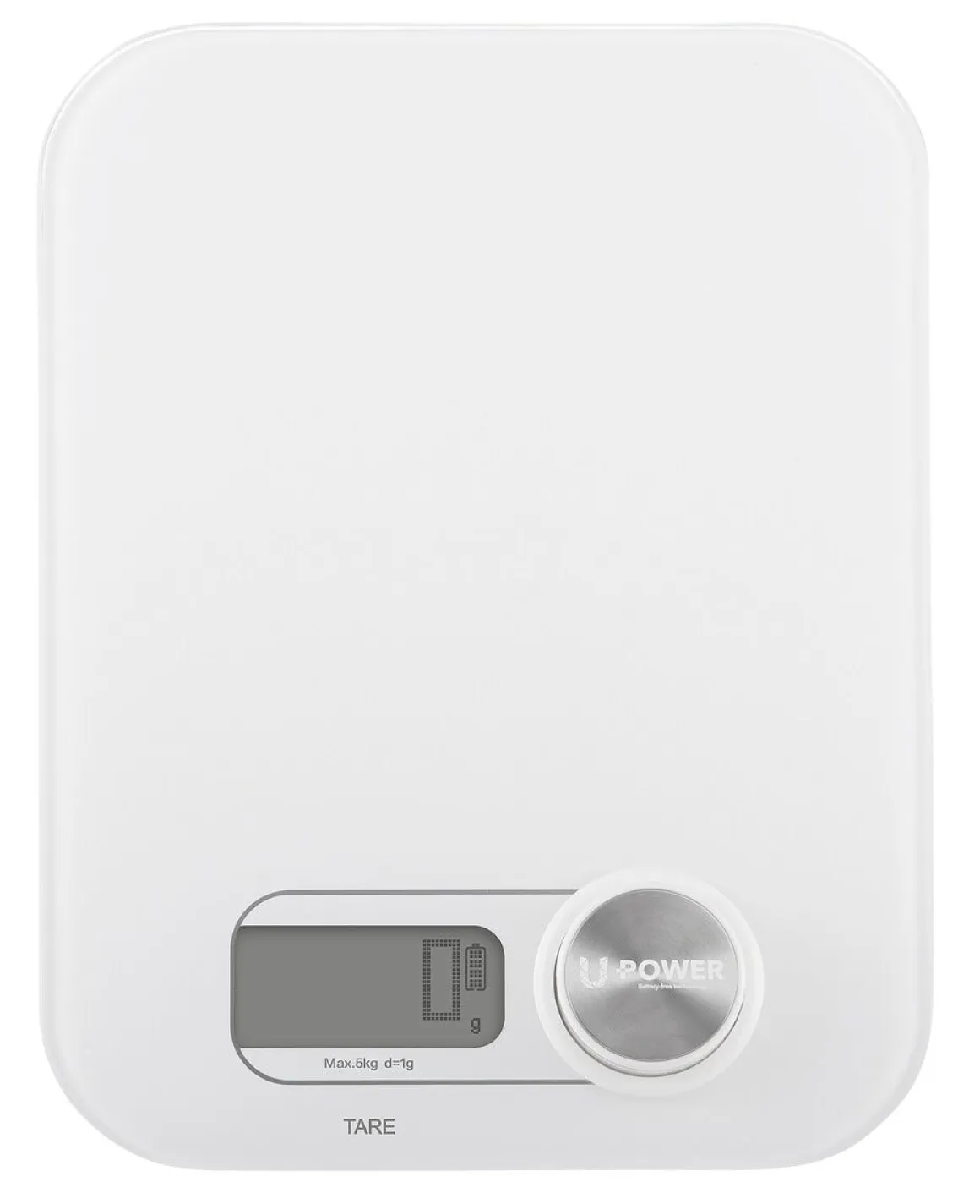 Digital kjøkkenvekt uten batteri, med dynamo, 5 kg