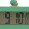 Digital vekkerklokke for barn, dinosaur, grønn