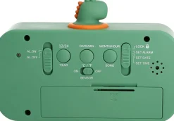 Digital vekkerklokke for barn, dinosaur, grønn