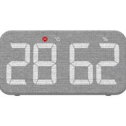 Digitalt termometer og hygrometer med tekstilfront, innendørs