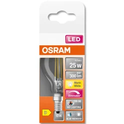 Dimbar LED-pære, illum E14 Osram, varmhvit