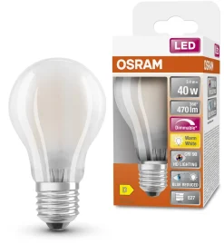 Dimbar LED lyspære E27 Osram, varmhvit