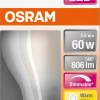 Dimbar LED lyspære E27 Osram, varmhvit