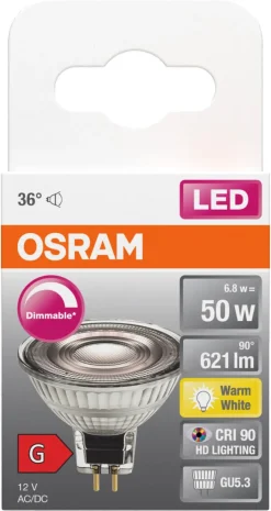 Dimbar LED-pære GU5,3 (MR16) 12 V Osram Superstar