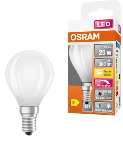 Dimbar LED-pære, illum E14 Osram, varmhvit