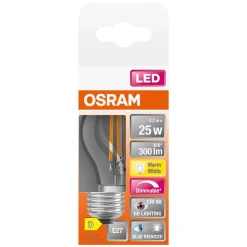 Dimbar LED-pære krone E27 Osram, varmhvit