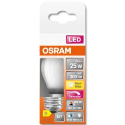 Dimbar LED-pære krone E27 Osram, varmhvit