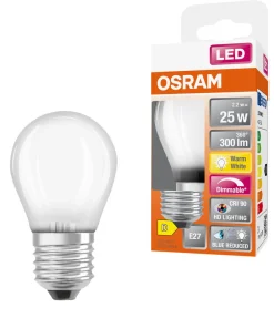 Dimbar LED-pære krone E27 Osram, varmhvit