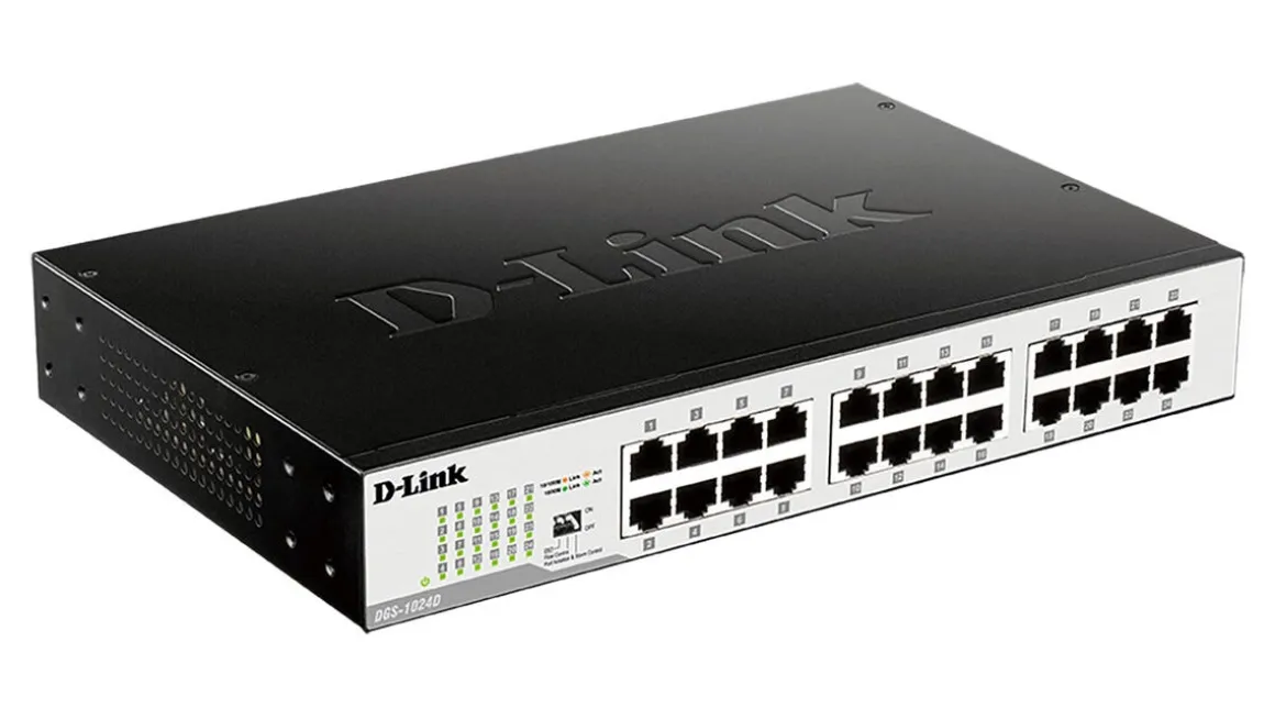 D-Link DGS-1024D nettverksswitch 24 porter