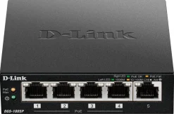 D-Link DGS-1005P PoE nettverksswitch med 5 porter