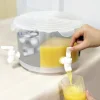 Drikkedispenser med 4 tappekraner, lokk og dreiebrett, 5,5 liter