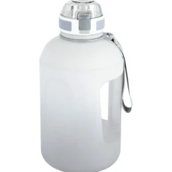 Drikkeflaske 2,2 liter, tut og måleskala, grå