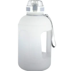 Drikkeflaske 2,2 liter, tut og måleskala, grå