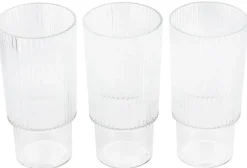 Drikkeglass i plast 35 cl, stabelbare, 3-pakning