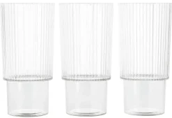 Drikkeglass i plast 35 cl, stabelbare, 3-pakning
